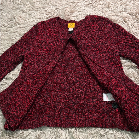 Ruby Rd Marled One Button-Front Cardigan - Picture 9 of 11